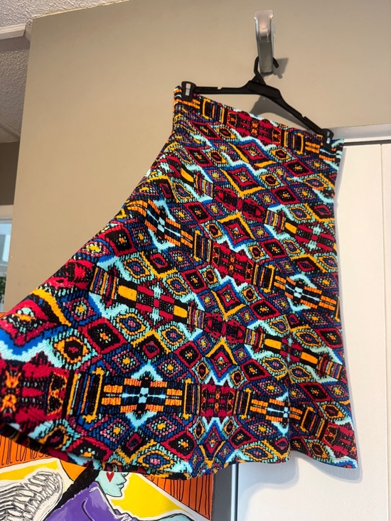 Dresses & Skirts - Bright Southwestern  A-Line Skirt Red Orange Blue Western Cowgirl sz medium